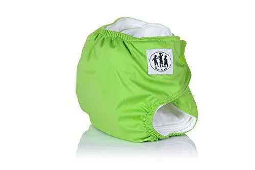 Three Little Imps Premium Range Colour Cloth Nappy ( inc 2 inserts) - Green Three Little Imps