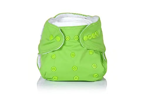 Three Little Imps Premium Range Colour Cloth Nappy ( inc 2 inserts) - Green Three Little Imps