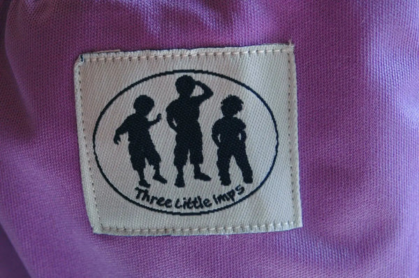 Three Little Imps Premium Range Colour Cloth Nappy ( inc 2 inserts) - Purple Three Little Imps