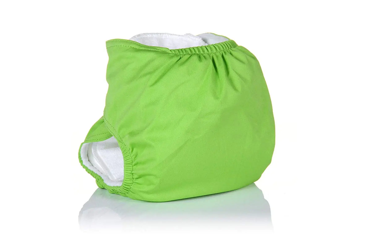 Three Little Imps Premium Range Colour Cloth Nappy ( inc 2 inserts) - Green Three Little Imps