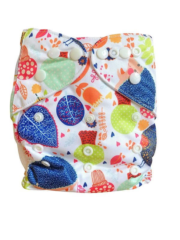 Three Little Imps Patterned Cloth Nappy (inc 2 inserts) - Woodland Discovery Three Little Imps