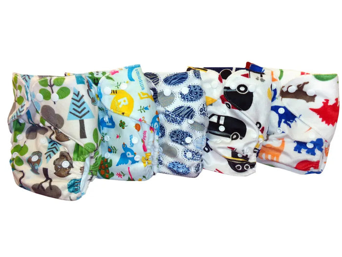 Patterned-Minky-Nappy-Range Three Little Imps