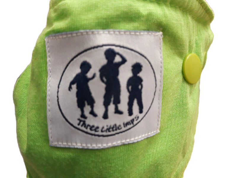 Three Little Imps Bamboo Range Colour Cloth Nappy (inc 2 inserts) - Light Green Three Little Imps