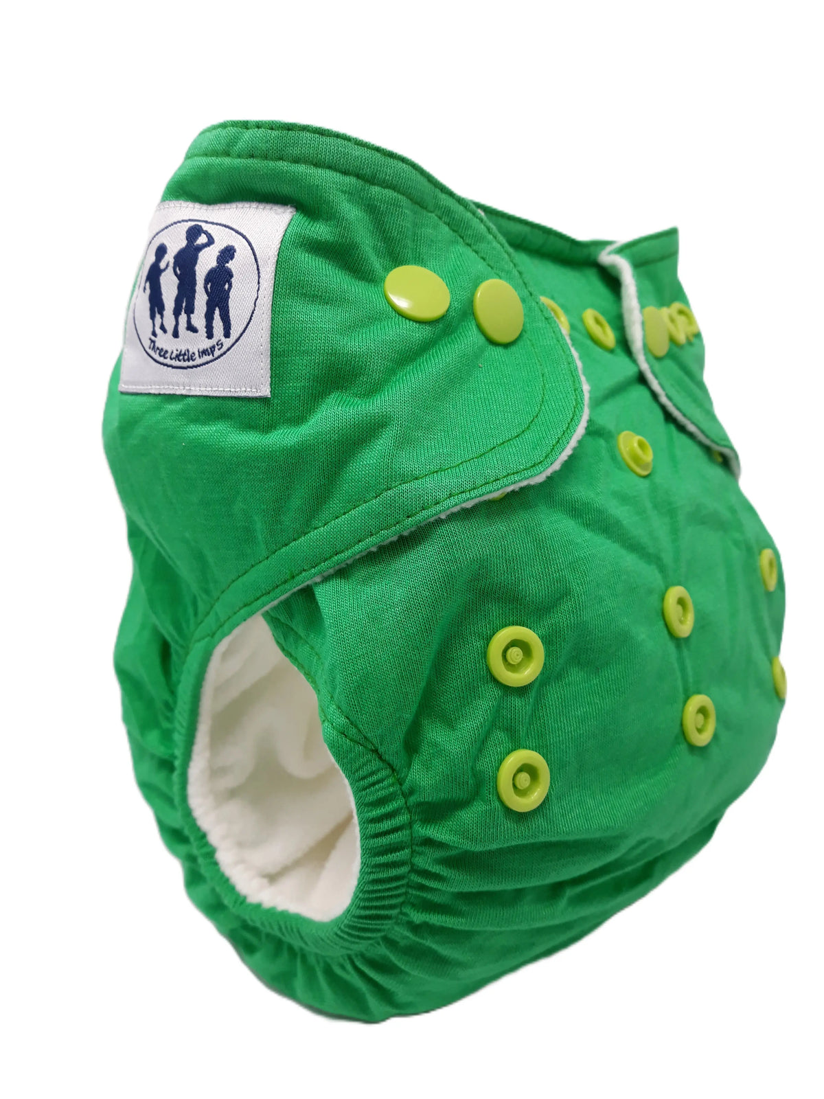 Three Little Imps Bamboo Range Colour Cloth Nappy (inc 2 inserts) - Dark Green Three Little Imps