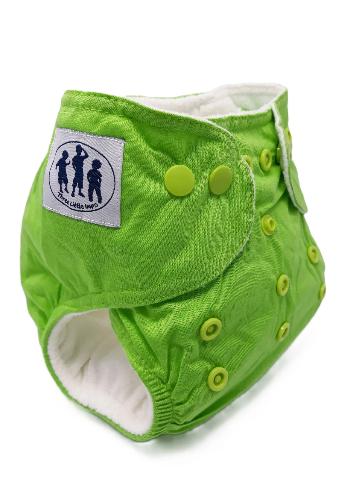 Three Little Imps Bamboo Range Colour Cloth Nappy (inc 2 inserts) - Light Green Three Little Imps