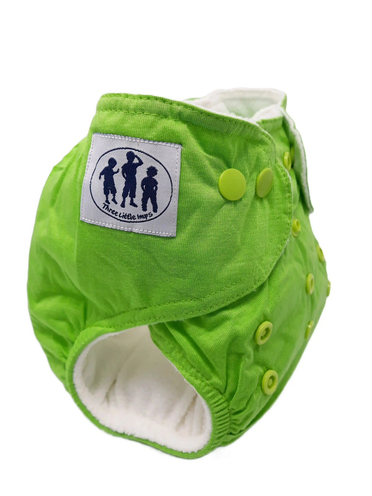 Three Little Imps Bamboo Range Colour Cloth Nappy (inc 2 inserts) - Light Green Three Little Imps