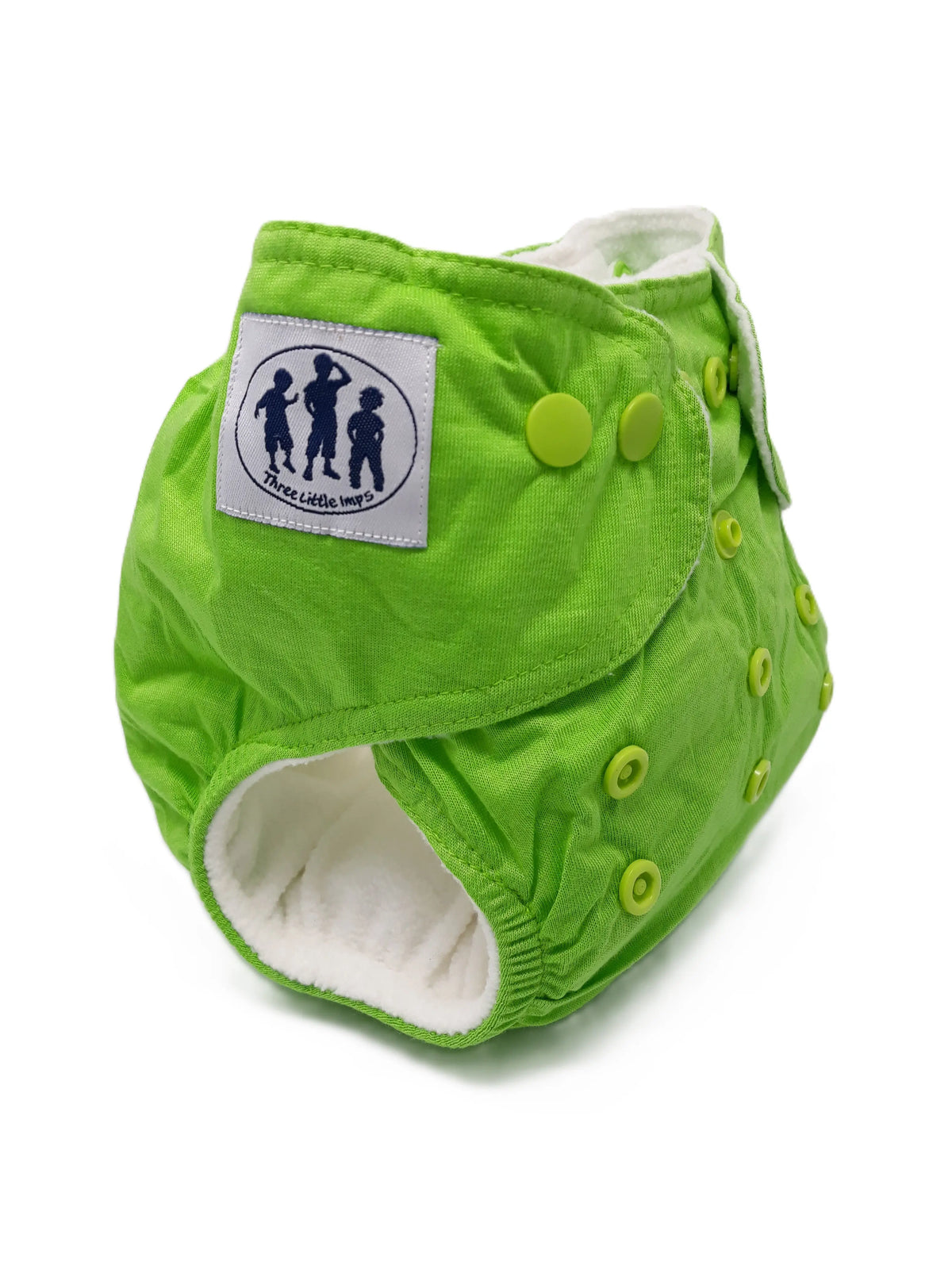Three Little Imps Bamboo Range Colour Cloth Nappy (inc 2 inserts) - Light Green Three Little Imps