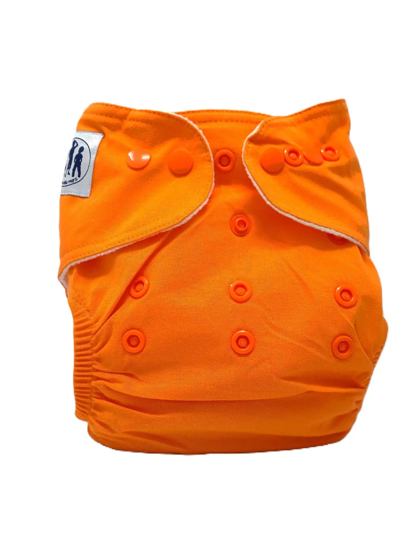Three Little Imps Bamboo Range Colour Cloth Nappy (inc 2 inserts) - Orange Three Little Imps