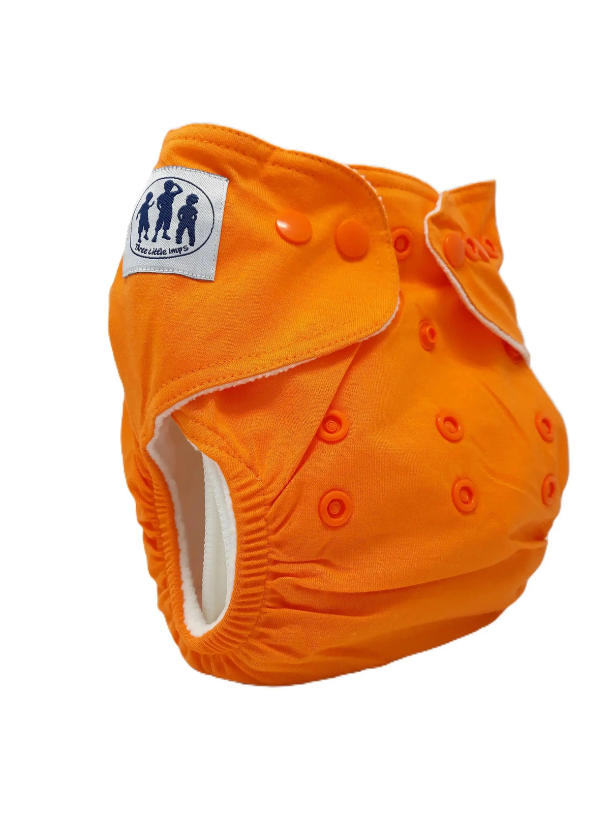 Three Little Imps Bamboo Range Colour Cloth Nappy (inc 2 inserts) - Orange Three Little Imps