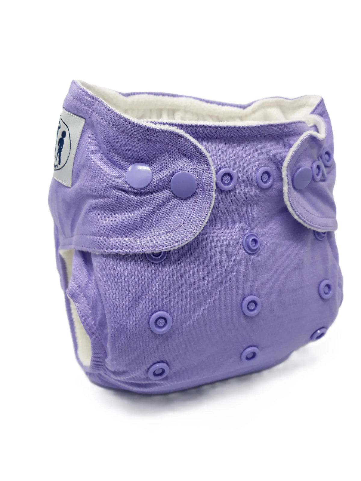 Three Little Imps Bamboo Range Colour Cloth Nappy (inc 2 inserts) - Purple Three Little Imps