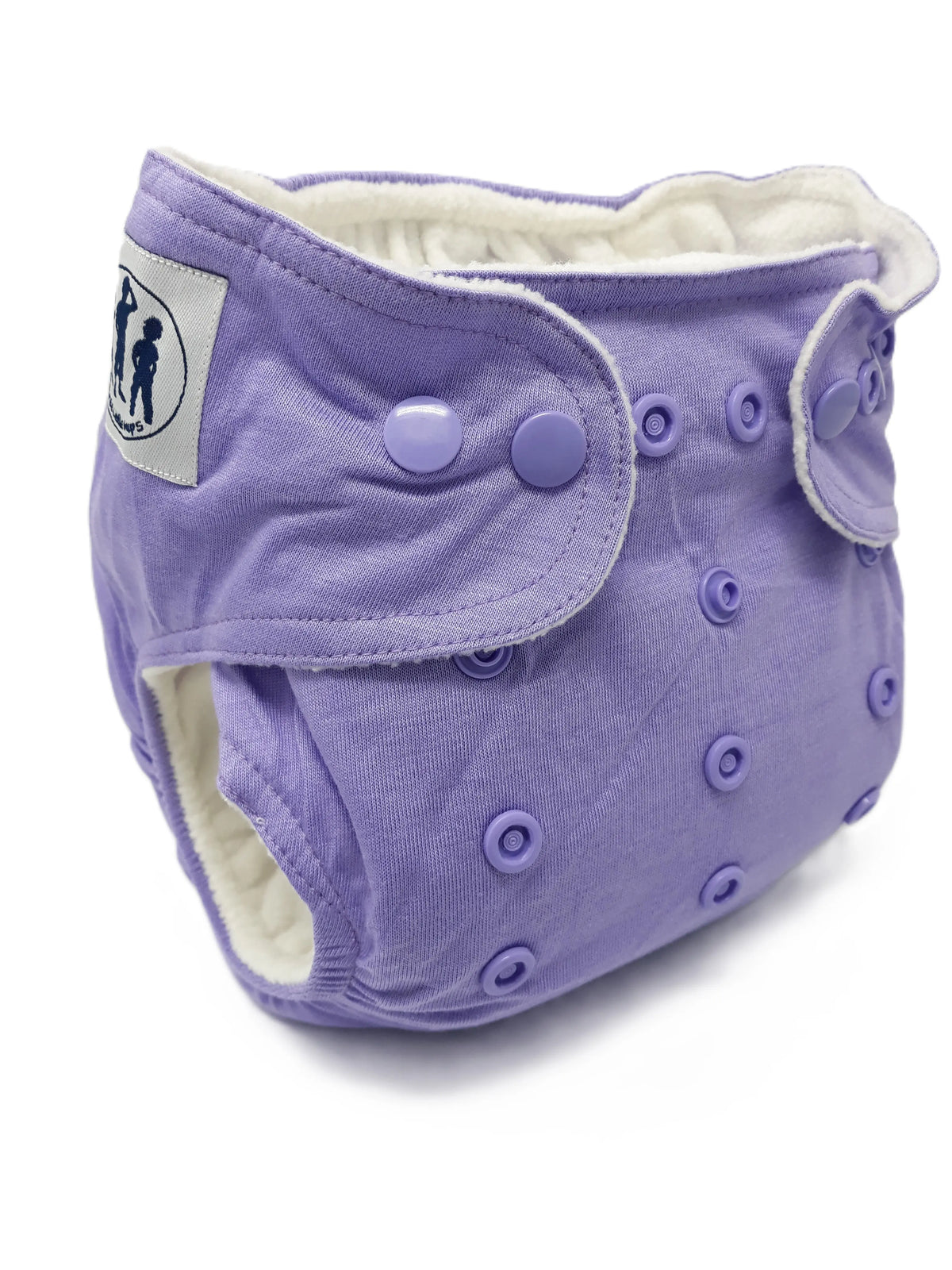 Three Little Imps Bamboo Range Colour Cloth Nappy (inc 2 inserts) - Purple Three Little Imps