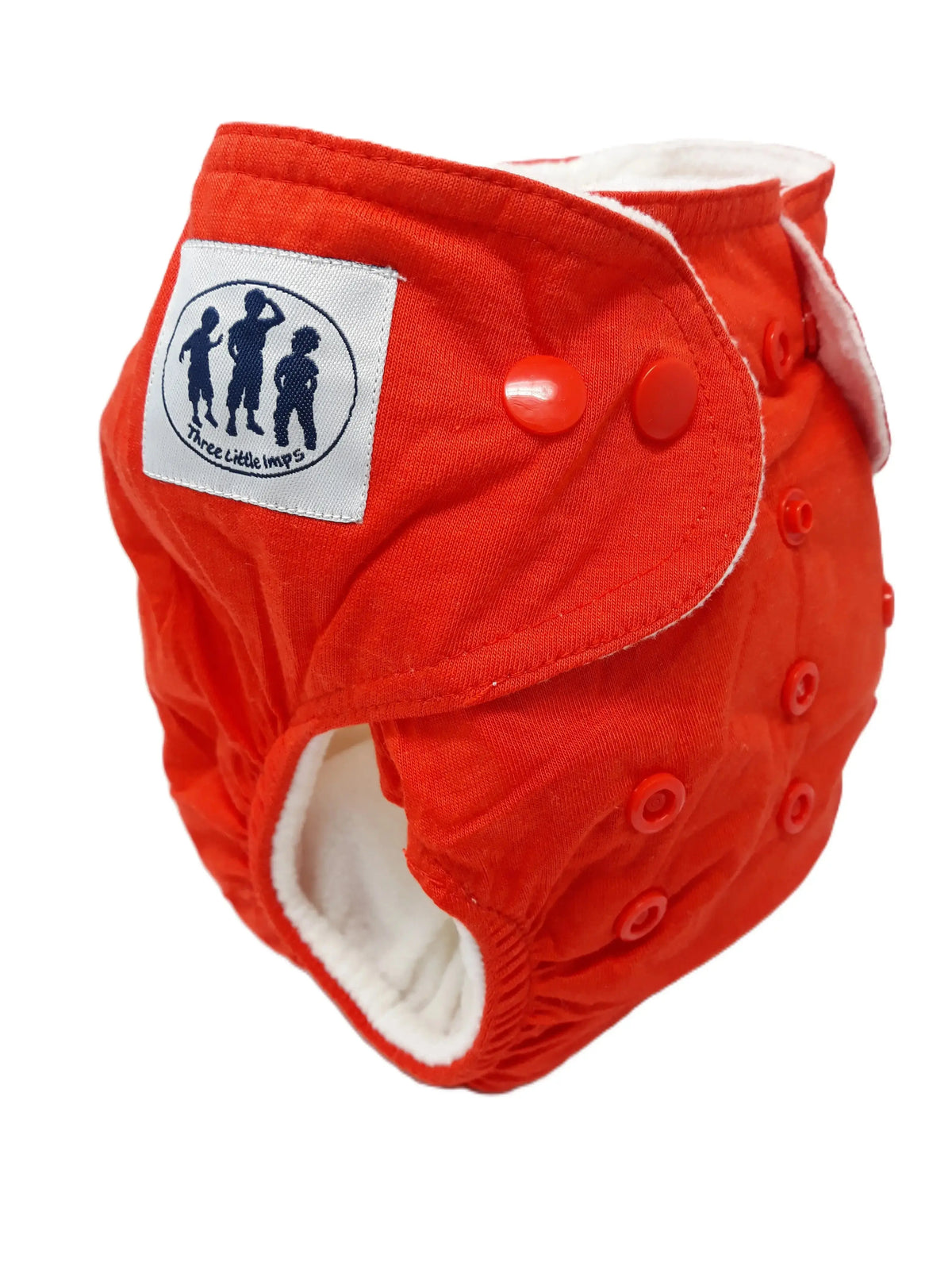 Three Little Imps Bamboo Range Colour Cloth Nappy (inc 2 inserts) - Red Three Little Imps