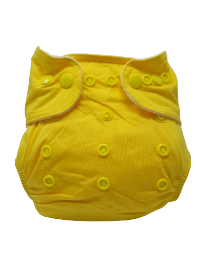 Three Little Imps Bamboo Range Colour Cloth Nappy (inc 2 inserts) - Yellow Three Little Imps