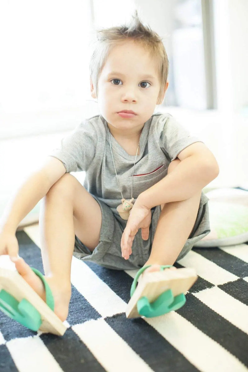 Kiko Ashiato Animal Print Toy Beach Sandpit Sandals - Dinosaur Print Kiko Ashiato