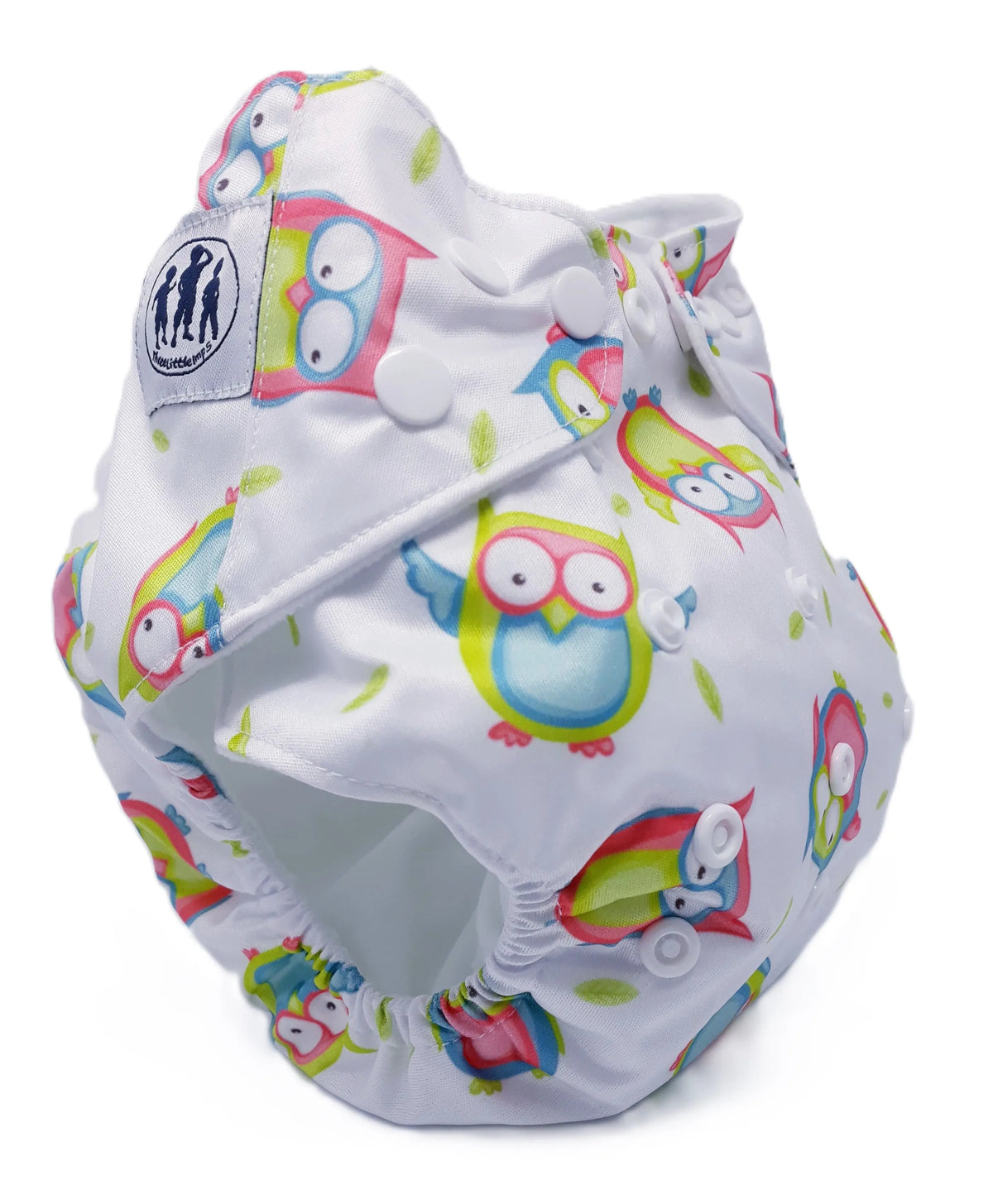 Three Little Imps Patterned Cloth Nappy (inc 2 inserts) - Owl Three Little Imps