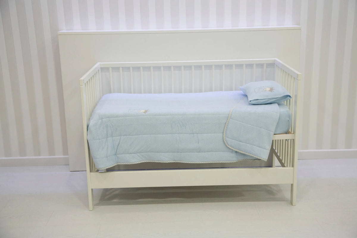 Prince of Cotton Luxury 3 Piece Blue Duvet Cover Set with Pillowcases & Sheets 70 X 140 cm Prince of Cotton