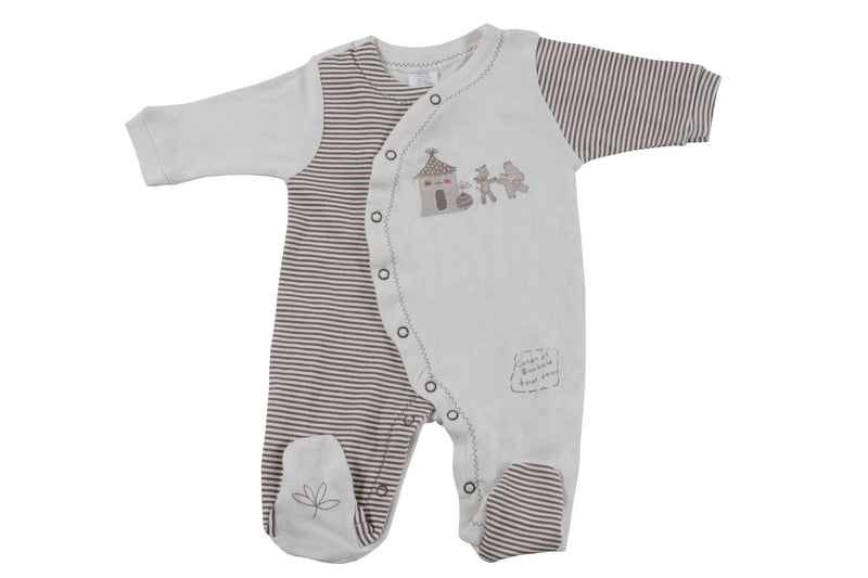 Bisous de Tombouctou - Organic Bamboo/Cotton Sleep Suit (3m) Baby on Board