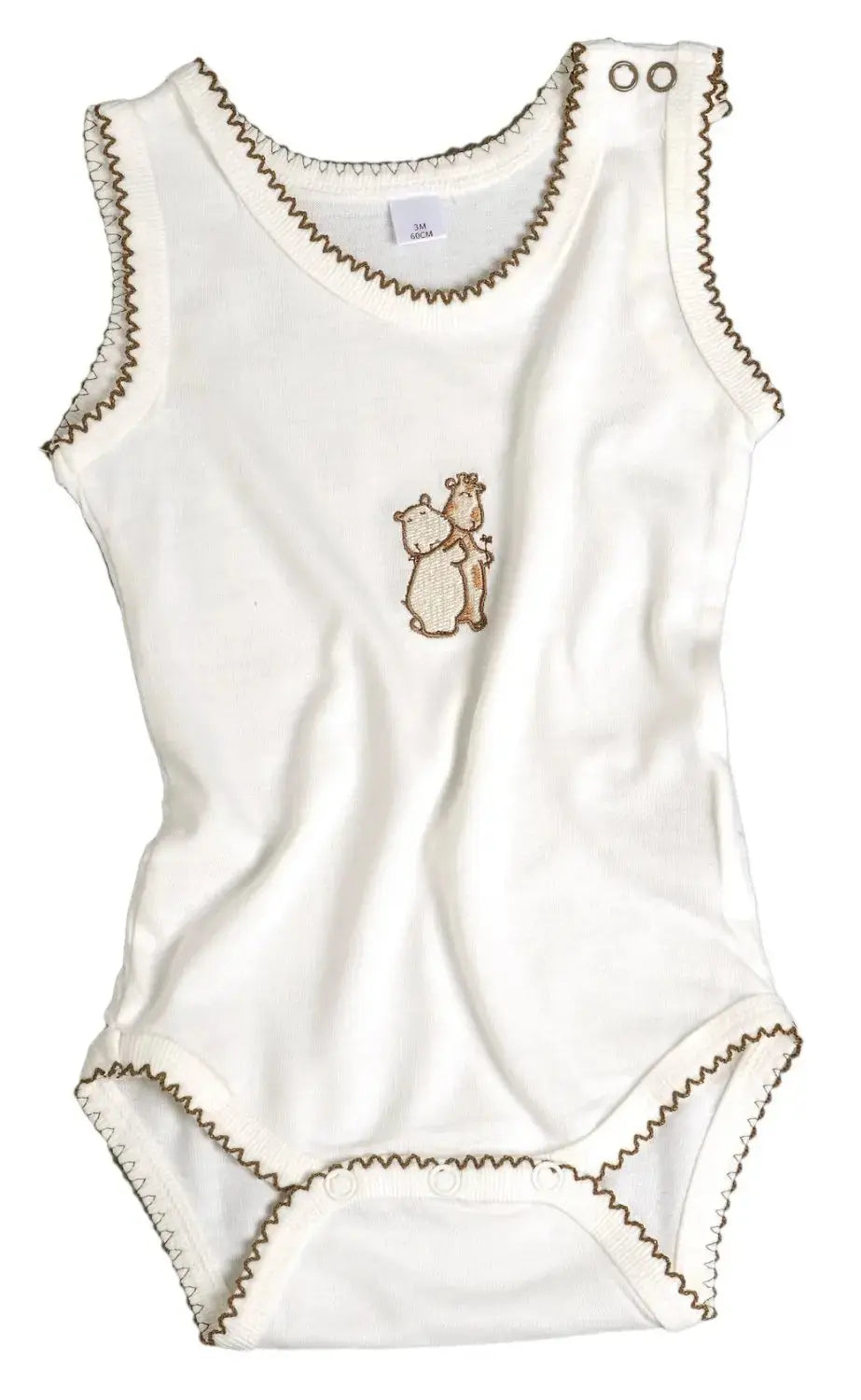 Valentin et Marguerite - Organic Bamboo Viscose Sleeveless Body Suit (6m) Baby on Board