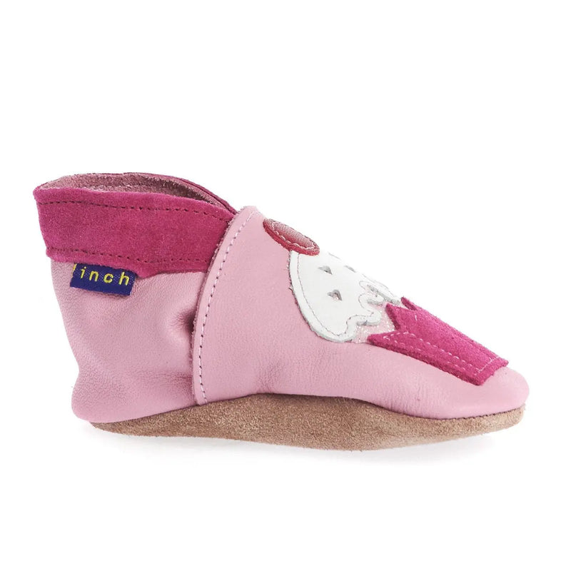 Inch Blue Little Cupcake Soft Leather Shoes (12-18 months, Baby Pink / Shocking Pink) Inch Blue
