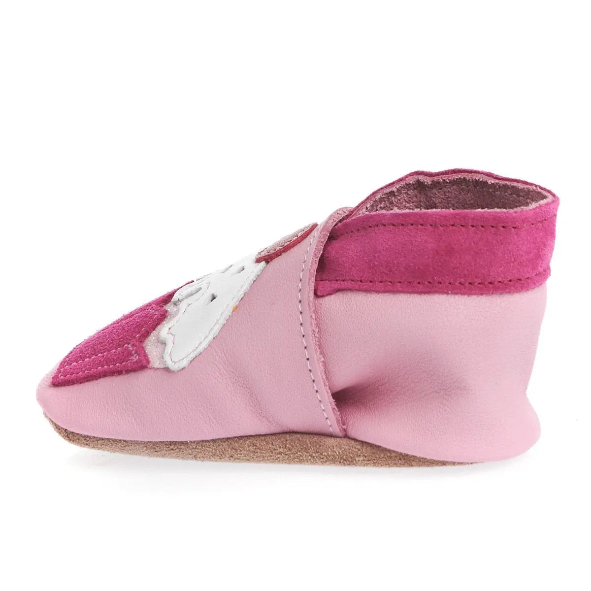 Inch Blue Little Cupcake Soft Leather Shoes (12-18 months, Baby Pink / Shocking Pink) Inch Blue