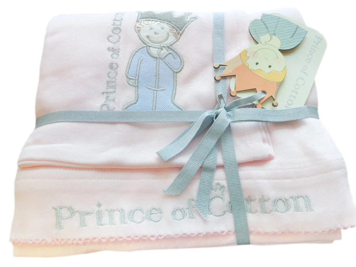 Prince of Cotton Luxury 3 Piece Pink Duvet Cover Set with Pillowcases & Sheets 60 X 120 cm Prince of Cotton