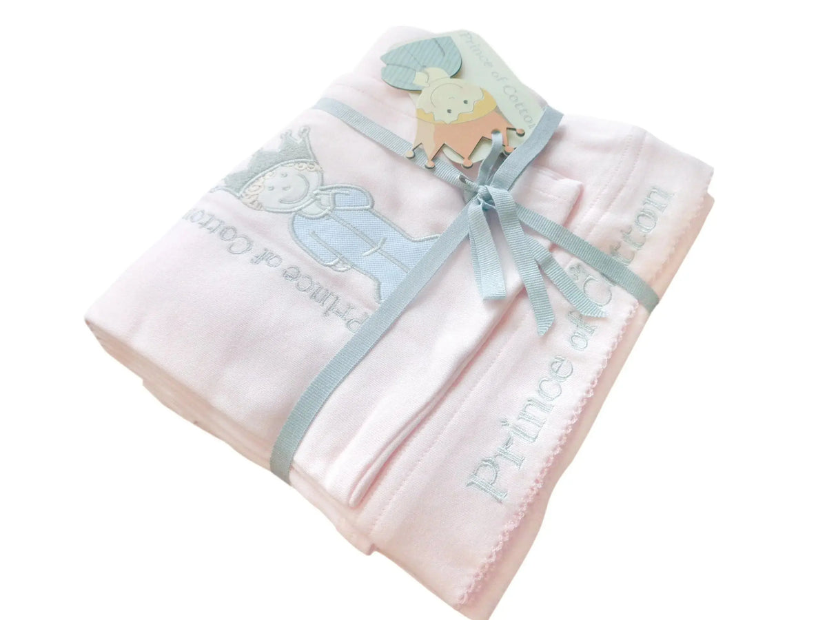 Prince of Cotton Luxury 3 Piece Pink Duvet Cover Set with Pillowcases & Sheets 60 X 120 cm Prince of Cotton