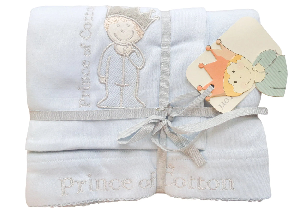 Prince of Cotton Luxury 3 Piece Blue Duvet Cover Set with Pillowcases & Sheets 70 X 140 cm Prince of Cotton