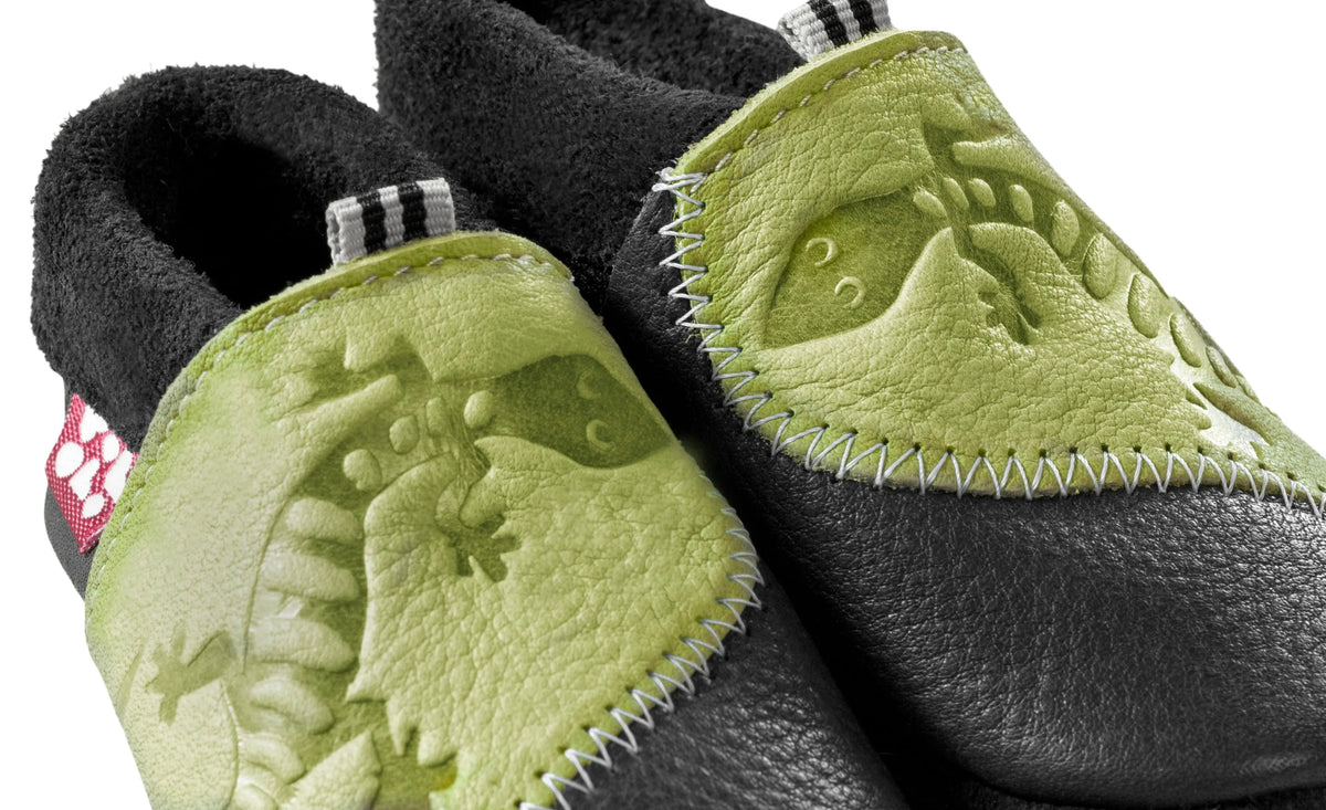 Pololo 100% Eco Leather first steps baby shoes Made in the EU - Gecko in Enzian Pistachio EU Size 22 / 23 Pololo