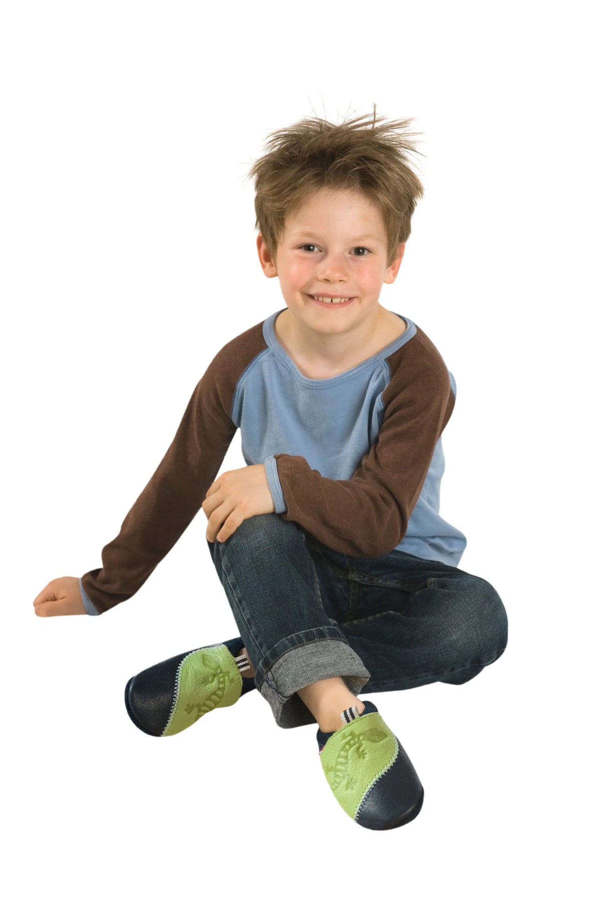 Pololo 100% Eco Leather first steps baby shoes Made in the EU - Gecko in Enzian Pistachio EU Size 22 / 23 Pololo
