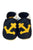 Three Little Imps Handmade Soft Leather Toddler Shoes - Salty Yellow Sea Anchor on Navy Blue