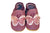 Chaussures pour bébé en cuir souple faites main Three Little Imps - Beau pappillon lilas