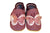 Chaussures pour bébé en cuir souple faites main Three Little Imps - Beau pappillon lilas