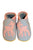 Chaussures pour bébé en cuir souple faites main Three Little Imps Cerf rose sur gris