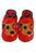 Chaussures pour bébé en cuir souple faites main Three Little Imps - Petit chien en rouge