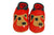 Chaussures pour bébé en cuir souple faites main Three Little Imps - Petit chien en rouge