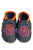 Three Little Imps Handmade Soft Leather Toddler Shoes - Wise Purple Owl on Navy Blue