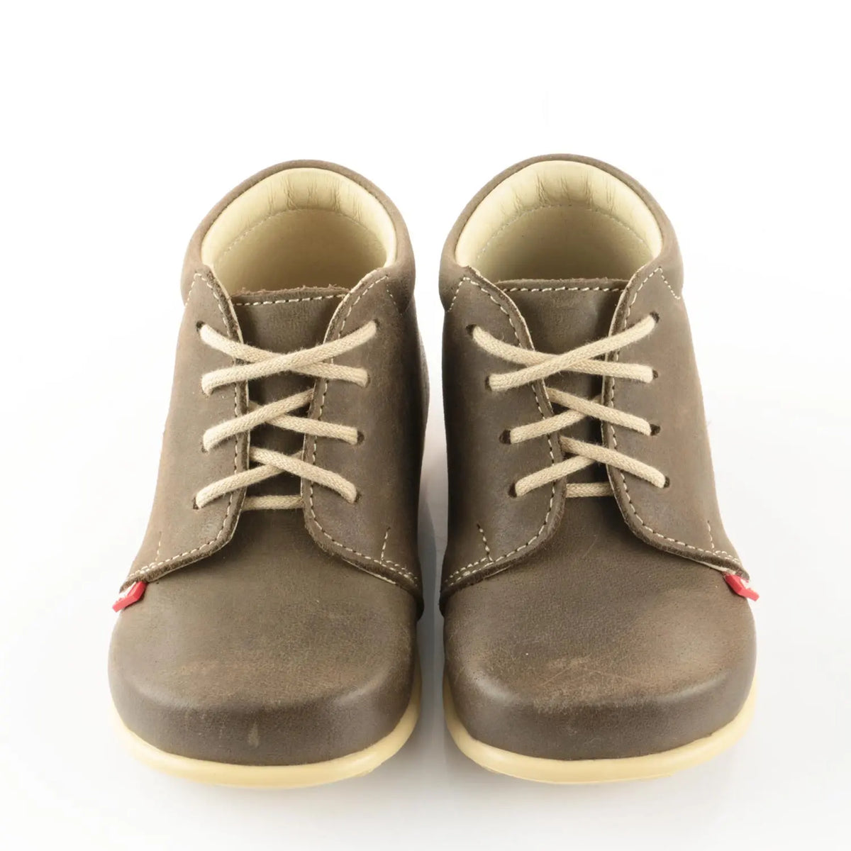 Emel Handcrafted Leather Childrens First Steps Shoes Handmade in the EU - Traditional Brown Car Emel
