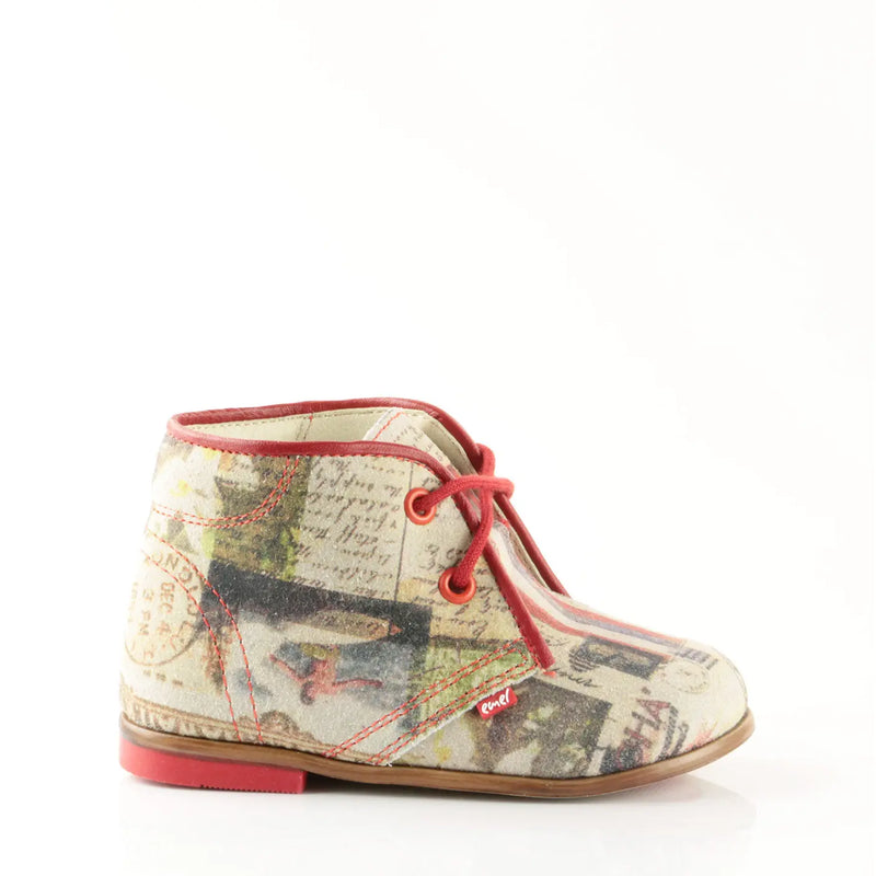 Emel Handcrafted Leather Childrens First Steps Shoes Handmade in the EU - Classic Pattern Emel