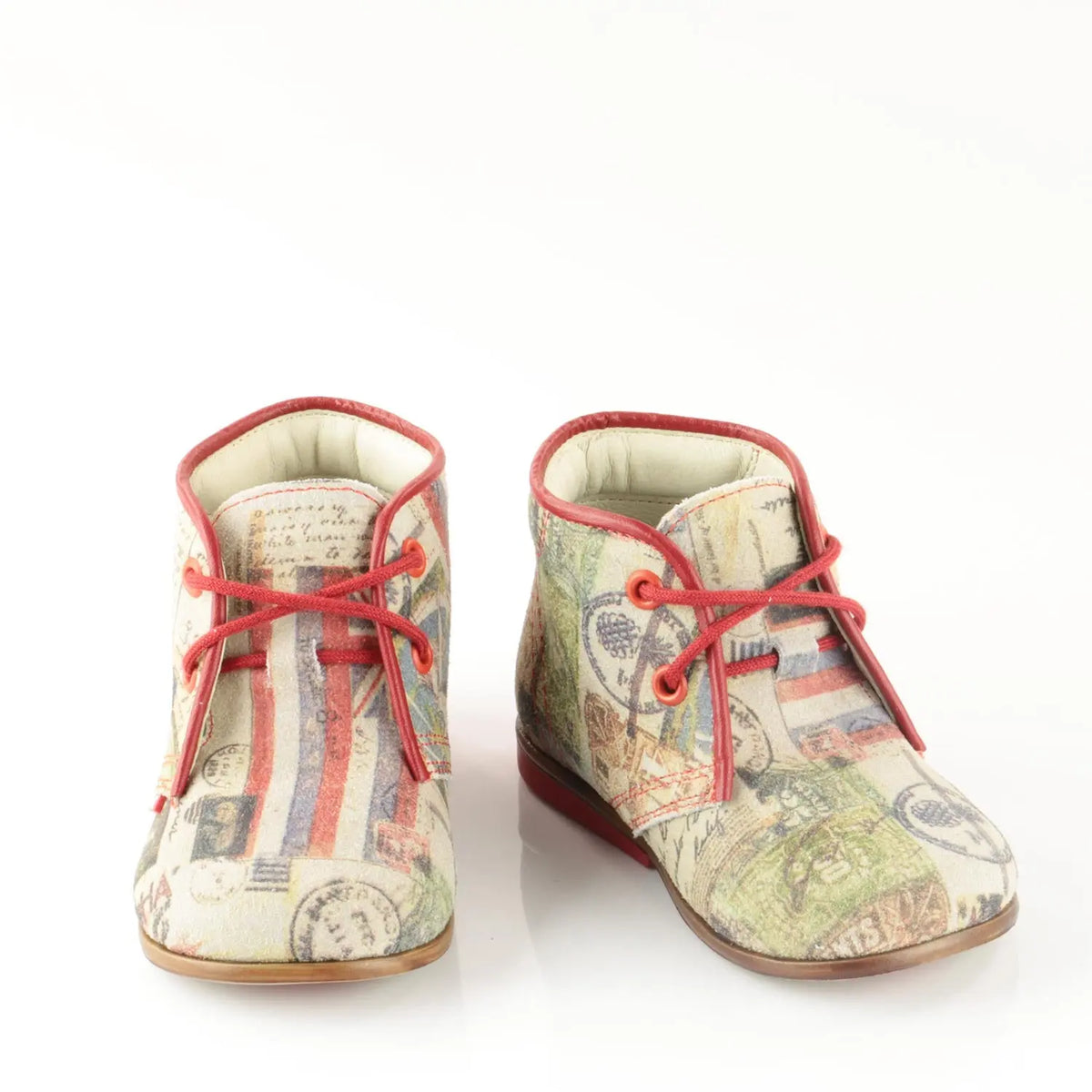 Emel Handcrafted Leather Childrens First Steps Shoes Handmade in the EU - Classic Pattern Emel