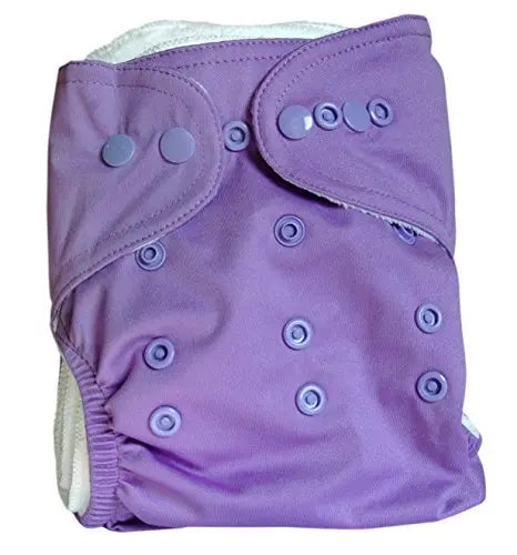 Three Little Imps Premium Range Colour Cloth Nappy ( inc 2 inserts) - Purple Three Little Imps