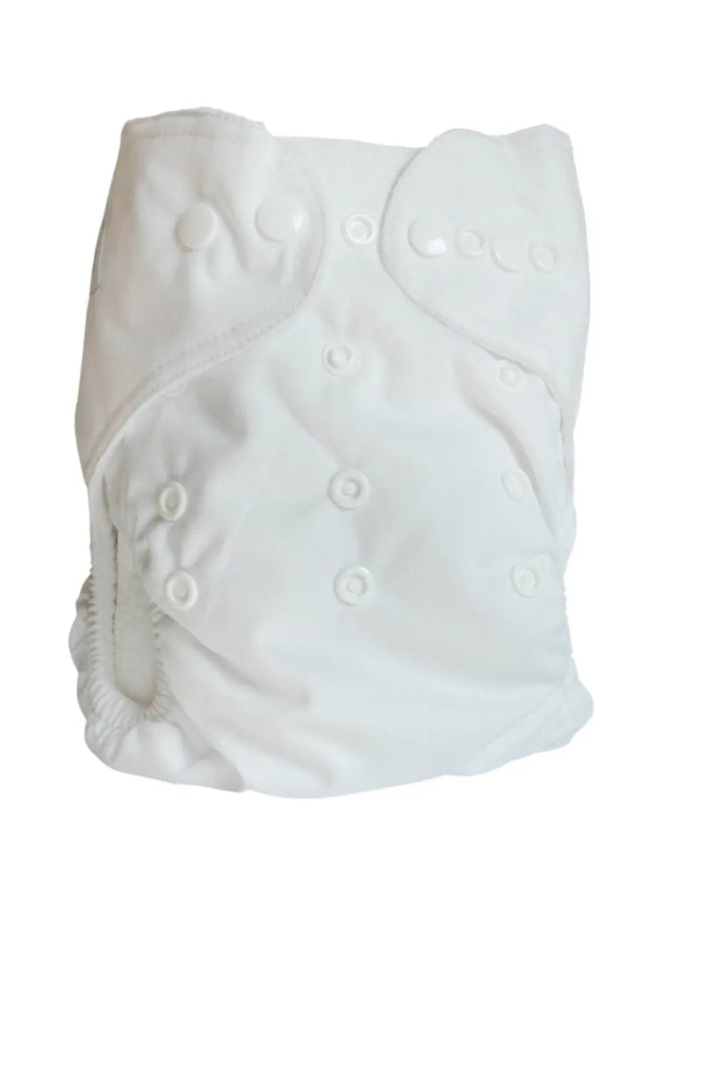 Three Little Imps Premium Range Colour Cloth Nappy (inc 2 inserts) - White Three Little Imps