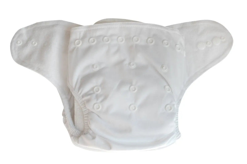 Three Little Imps Premium Range Colour Cloth Nappy (inc 2 inserts) - White Three Little Imps