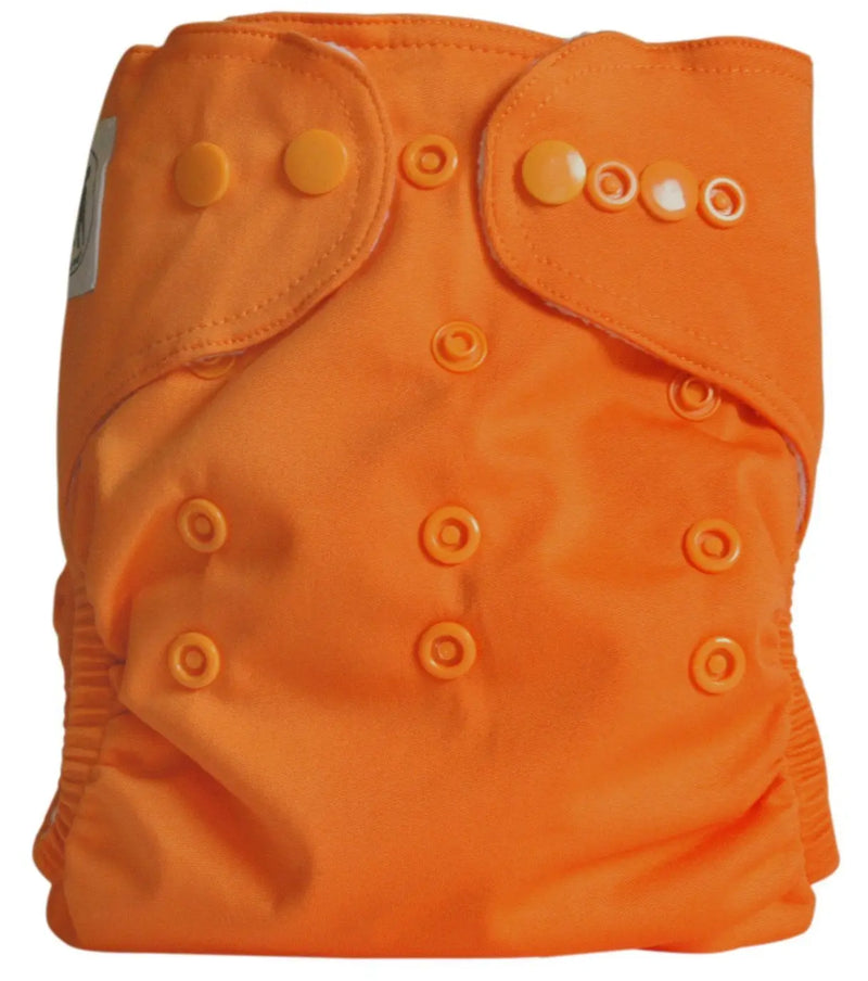 Three Little Imps Premium Range Colour Cloth Nappy (inc 2 inserts) - Orange Three Little Imps