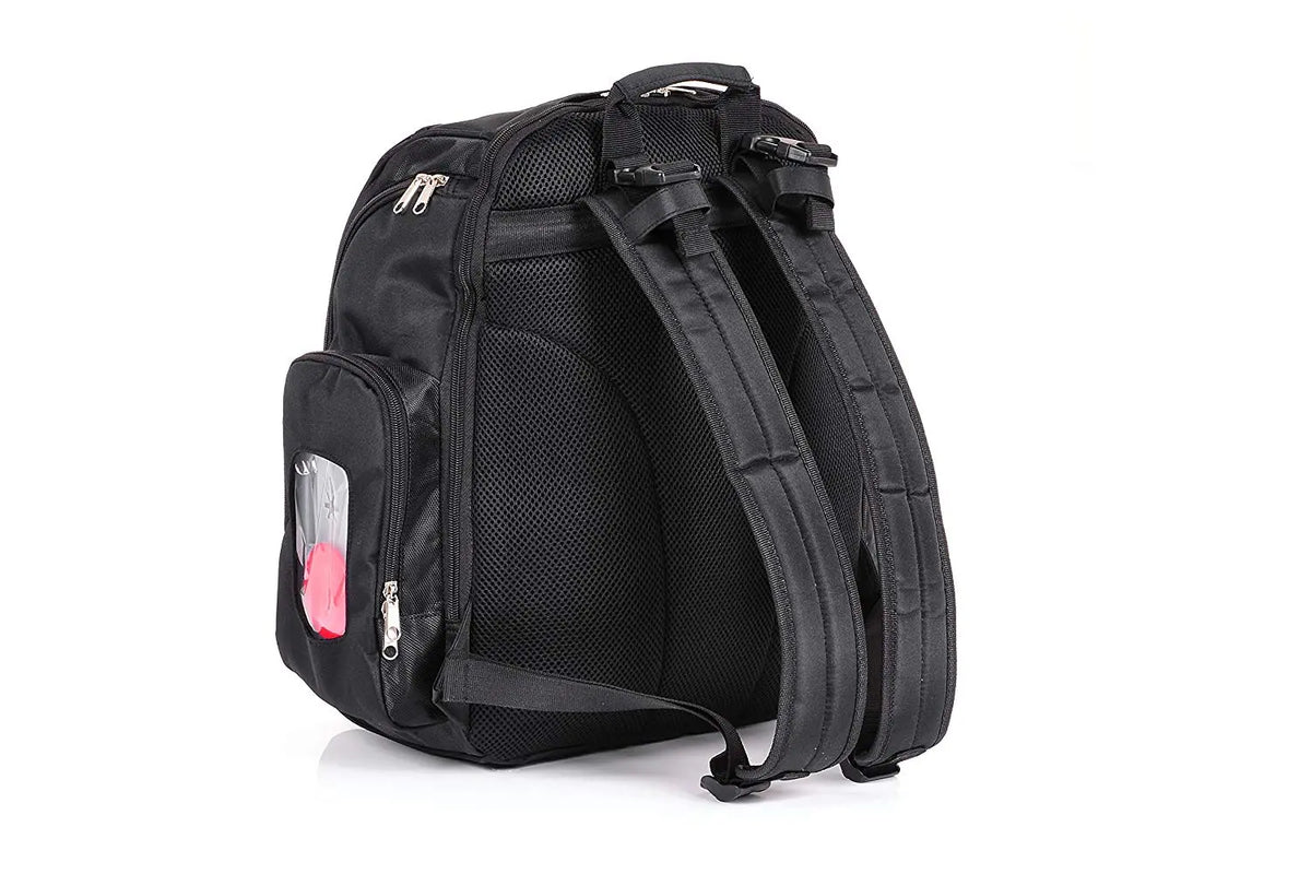 Baby Changing Backpack by Three Little Imps - Large Premium Black Unisex Change Bag - Ideal Nappy Backpack for Out and About Three Little Imps