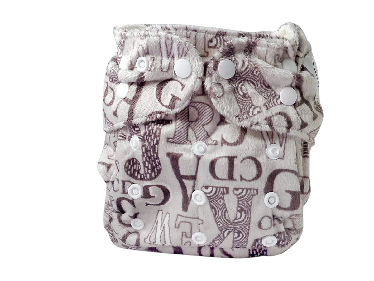 Three Little Imps Minky Patterned Cloth Nappies (inc inserts)-Set of 5 for girls Three Little Imps