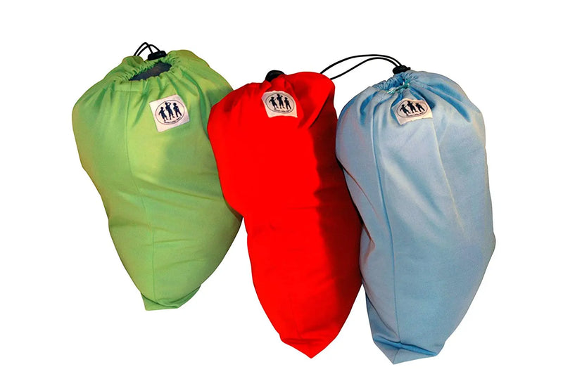 Three Little Imps Cloth Nappy Wet Bags-Set of 3-Colours Green, Blue, Yellow or Red Three Little Imps