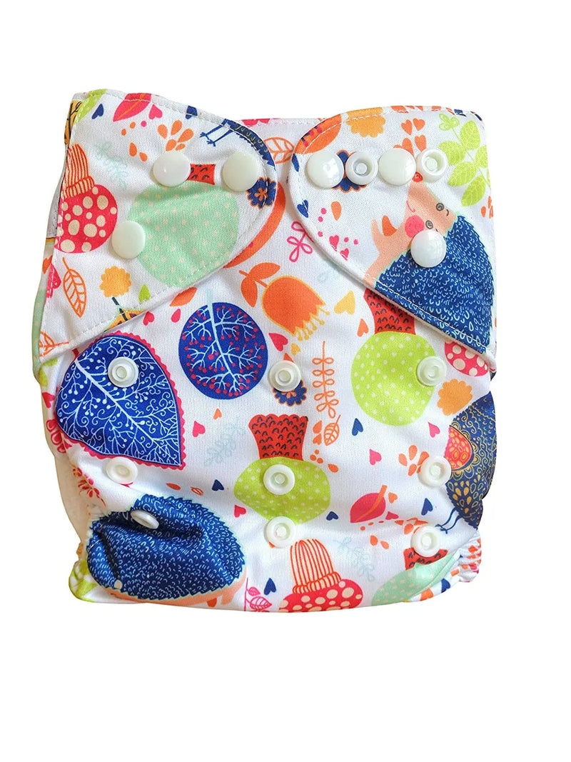Three Little Imps Patterned Cloth Nappy (inc 2 inserts) - Woodland Discovery Three Little Imps