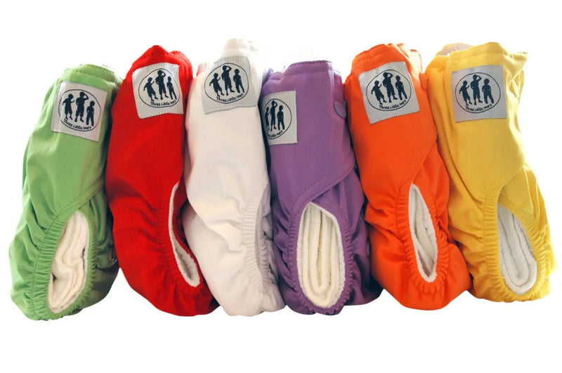 Three Little Imps Premium Range Colour Cloth Nappies (2 inserts each) - Set of 6 Three Little Imps